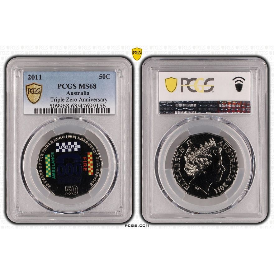 Triple Zero Anniversary, Fifty Cent, 2011, PCGS MS 68