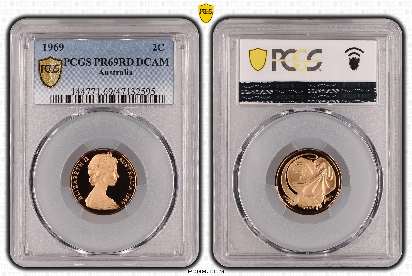 Elizabeth II, Two Cent, 1969, PCGS PR69DCAM