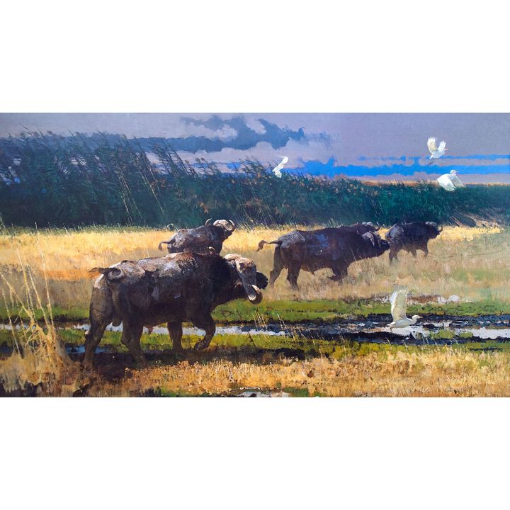 Heading Into Thick Stuff by Bob Kuhn (1920-2007)