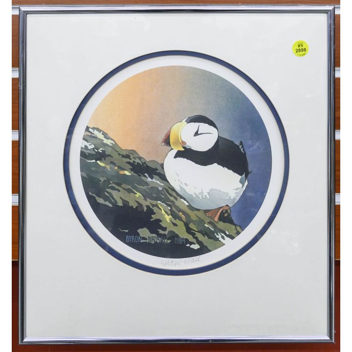 Byron Birdsall S/N Puffin Print Framed- 15x14''