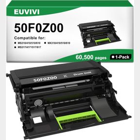 EUVIVI REMANUFACTURED 50F0Z00 DRUM UNIT REPLACEMENT FOR LEXMARK 50F0Z00 50F0Z0G 500Z 500ZG IMAGING UNIT FOR MS310D MS410D MS310DN