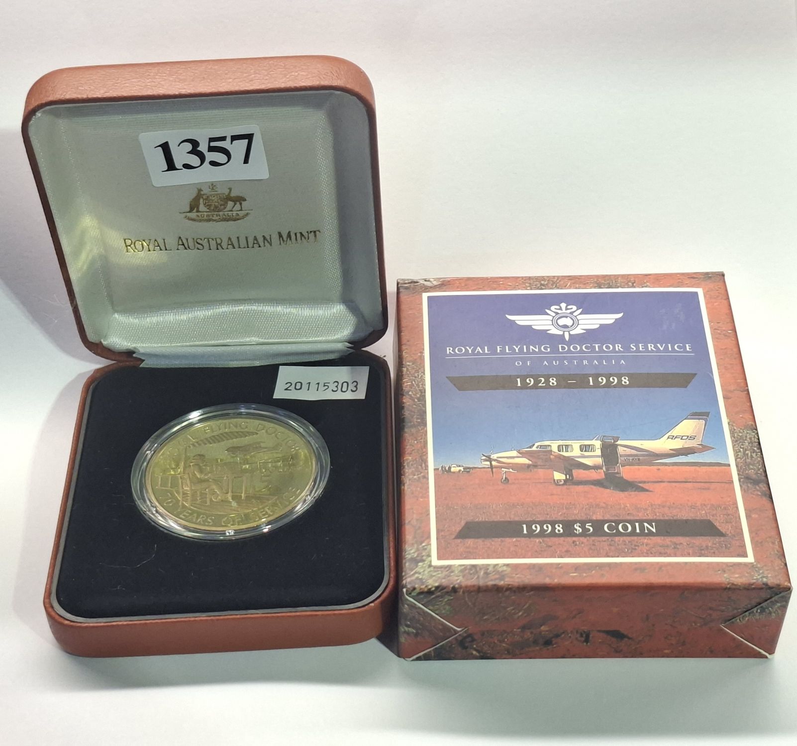 1998 FLYING DOCTORS FIVE DOLLAR COIN