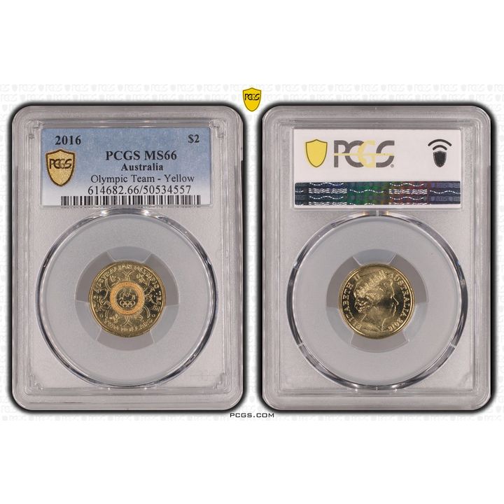 Olympic Team - Yellow, Two Dollar, 2016, PCGS MS66