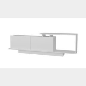 Hazlo Asos Tv Unit Plasma Stand Display Shelves Bookcase White