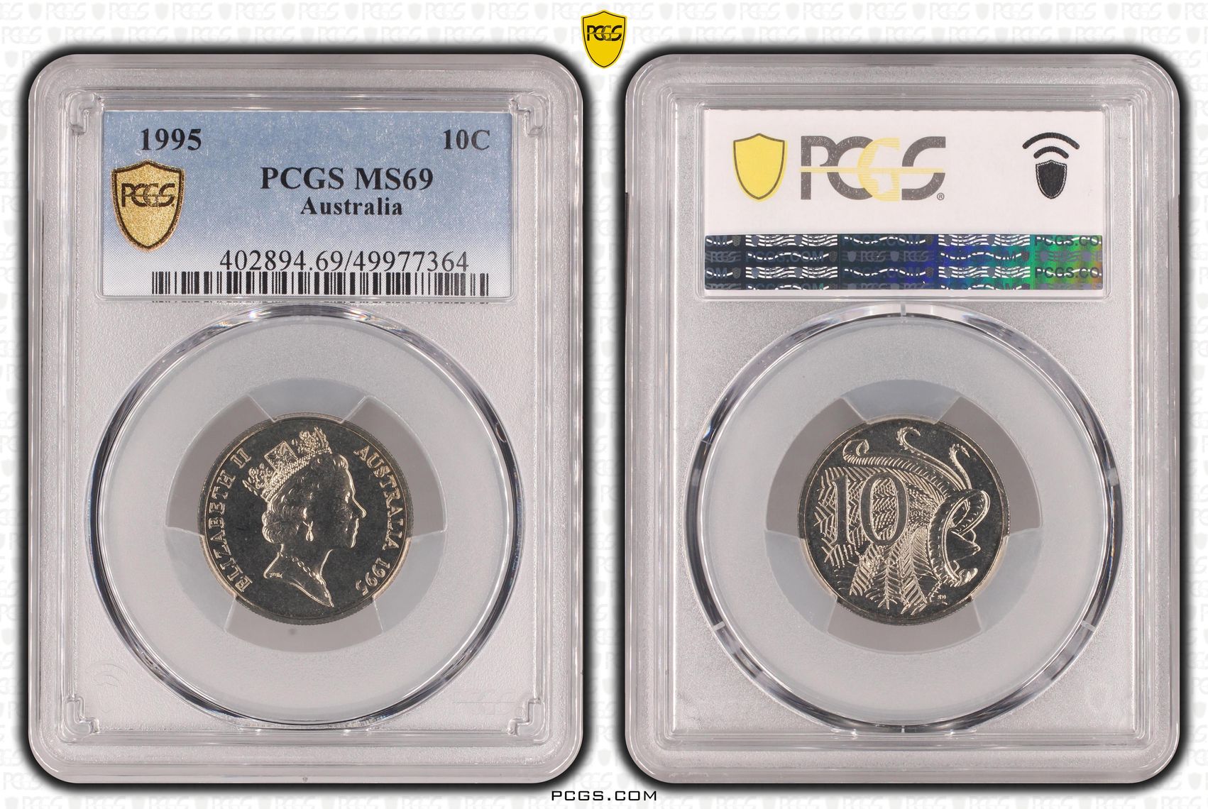 POP 7/0, Ten Cent, 1995, PCGS MS69