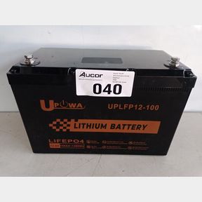 LITHIUM ION BATTERY 12V - UPOWA LITHIUM BATTERY LI-FEPO4 -100AH - BLACK - 1 PACK -