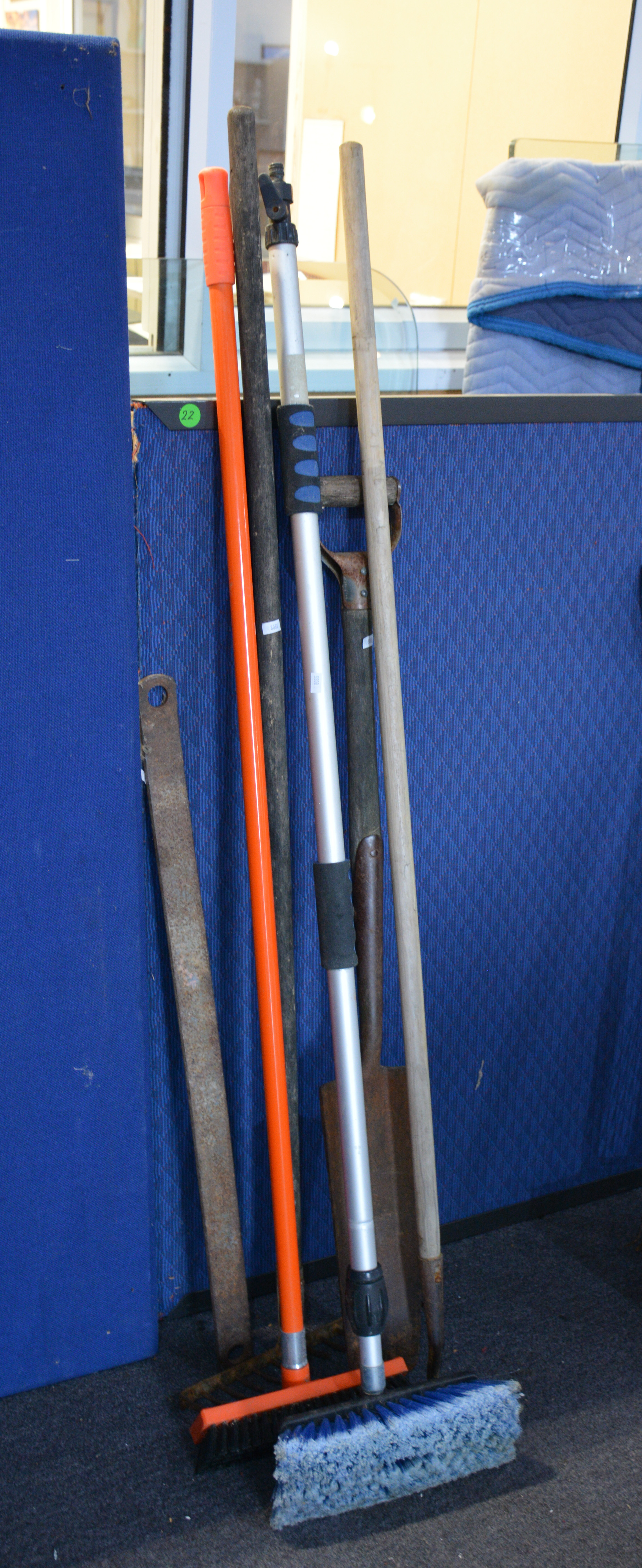 Garden Tools including Trenching Spade plus Brooms — NZ auction result