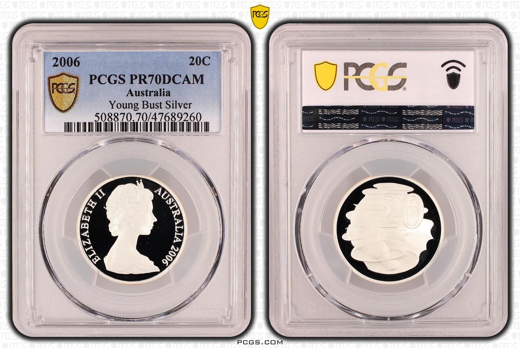 Young Bust Silver POP 15/0, Twenty Cent, 2006, PCGS PR70DCAM