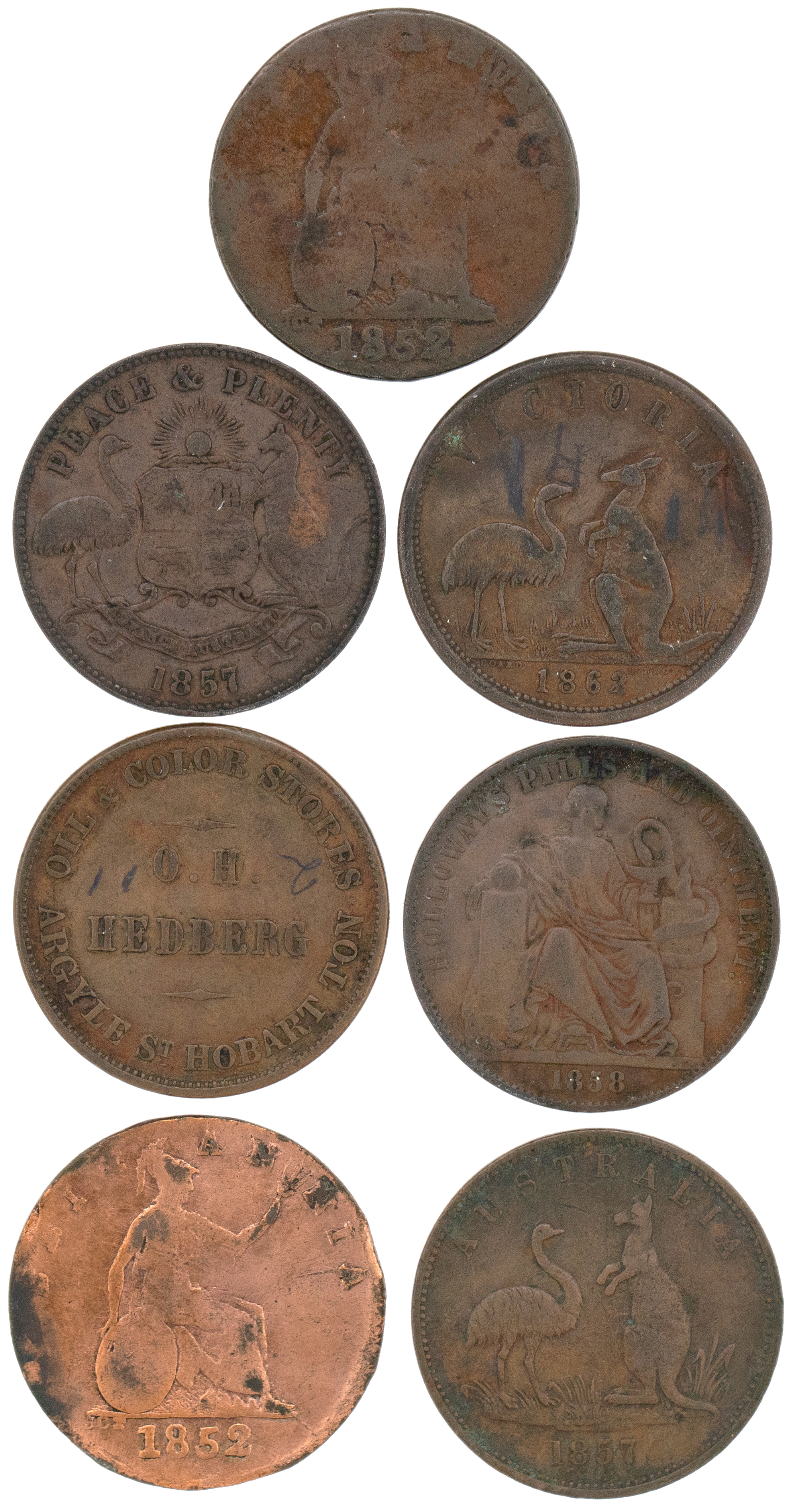 Sydney, NSW, Halfpenny, 1852, VG - Fine