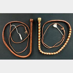 Two Hand Braided Kangaroo Leather Bullwhips