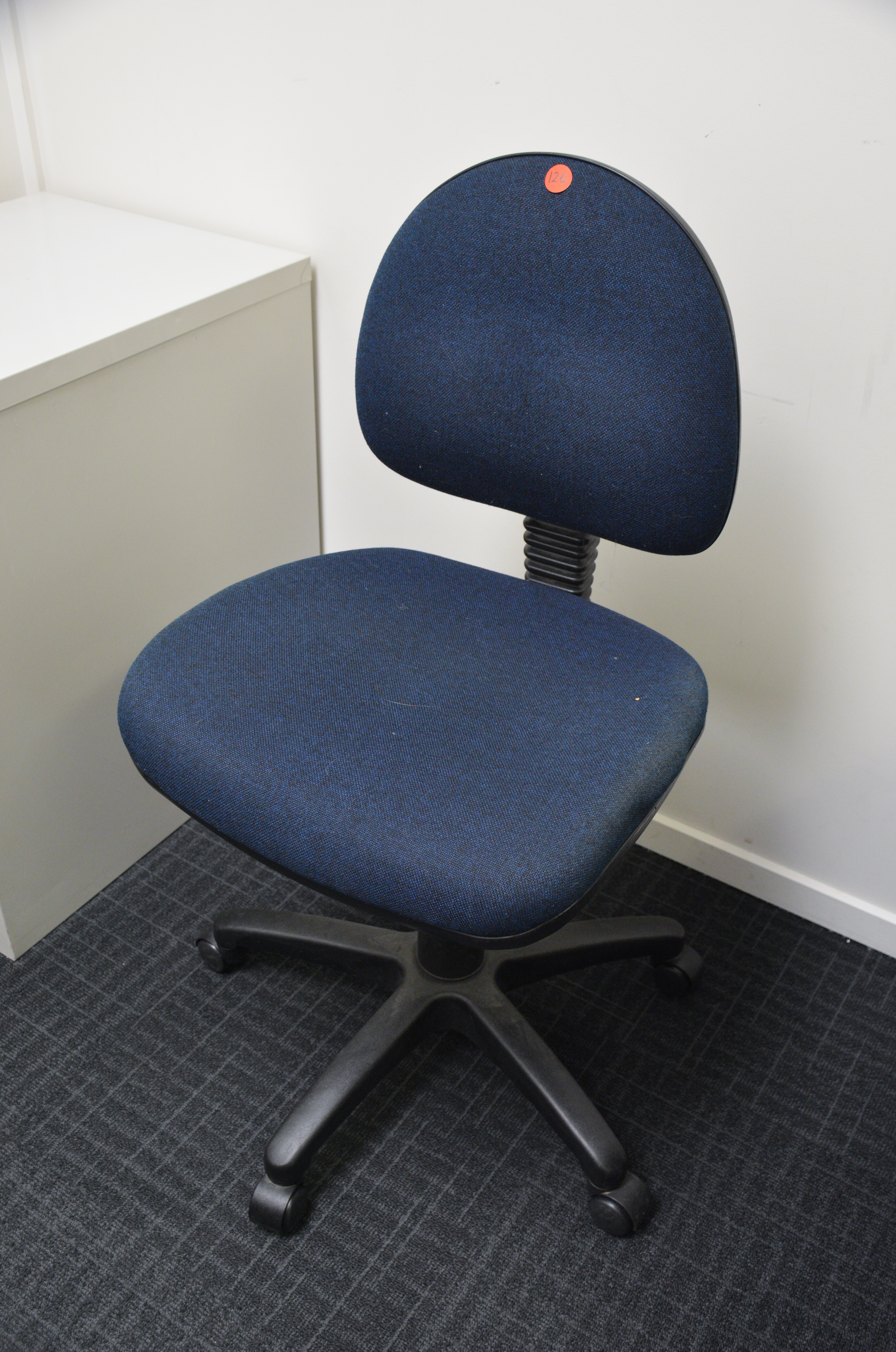 Blue Textile Office Chair — sold at auction in New Zealand for $15