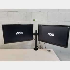AOC E2450SWH, 24inch monitors on dual bracket stand
