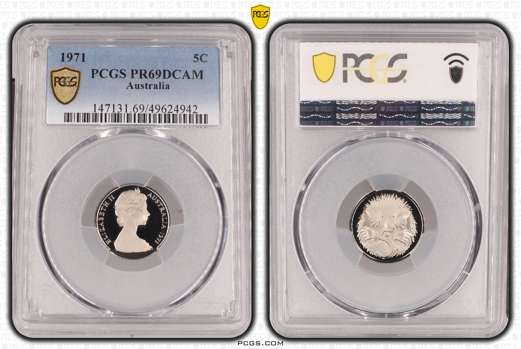 Five Cent, 1971, PCGS PR69DCAM