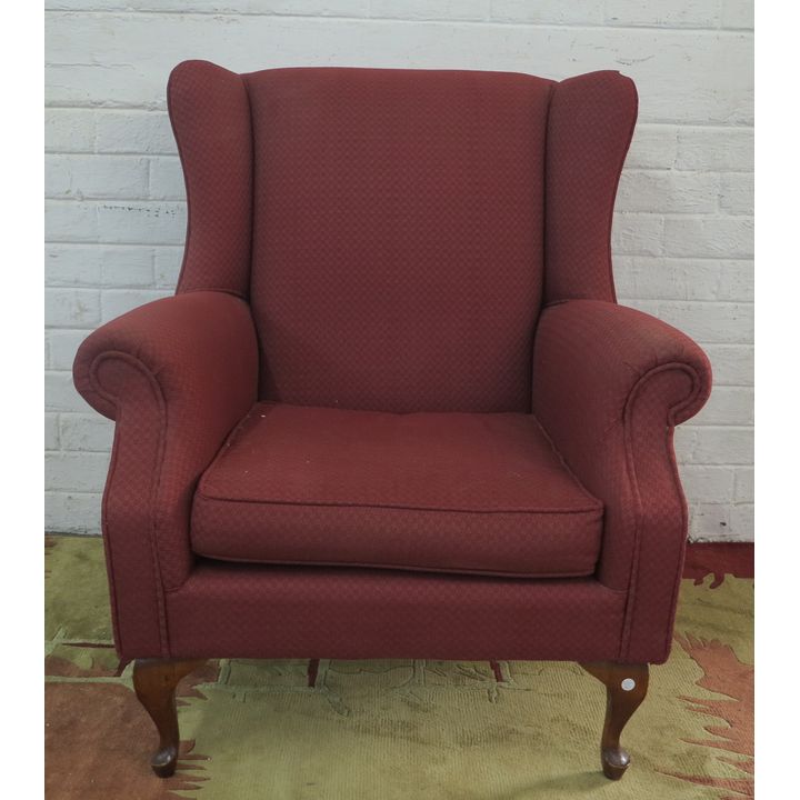 UPHOLSTERED WINGBACK CHAIR