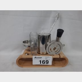 2 PIECES STAINLESS STEEL COCKTAIL SHAKER BARTENDER TOOL KIT 12 PIECE SET - KN-29