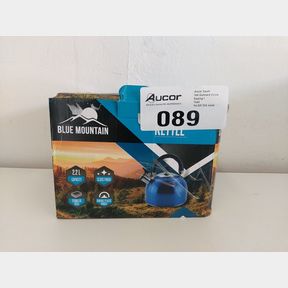 BLUE WHISTLING KETTLE STAINLESS STEEL - 2.2L - BLUE STAINLESS STEEL WHISTLING KETTLE 2.2 LITRES