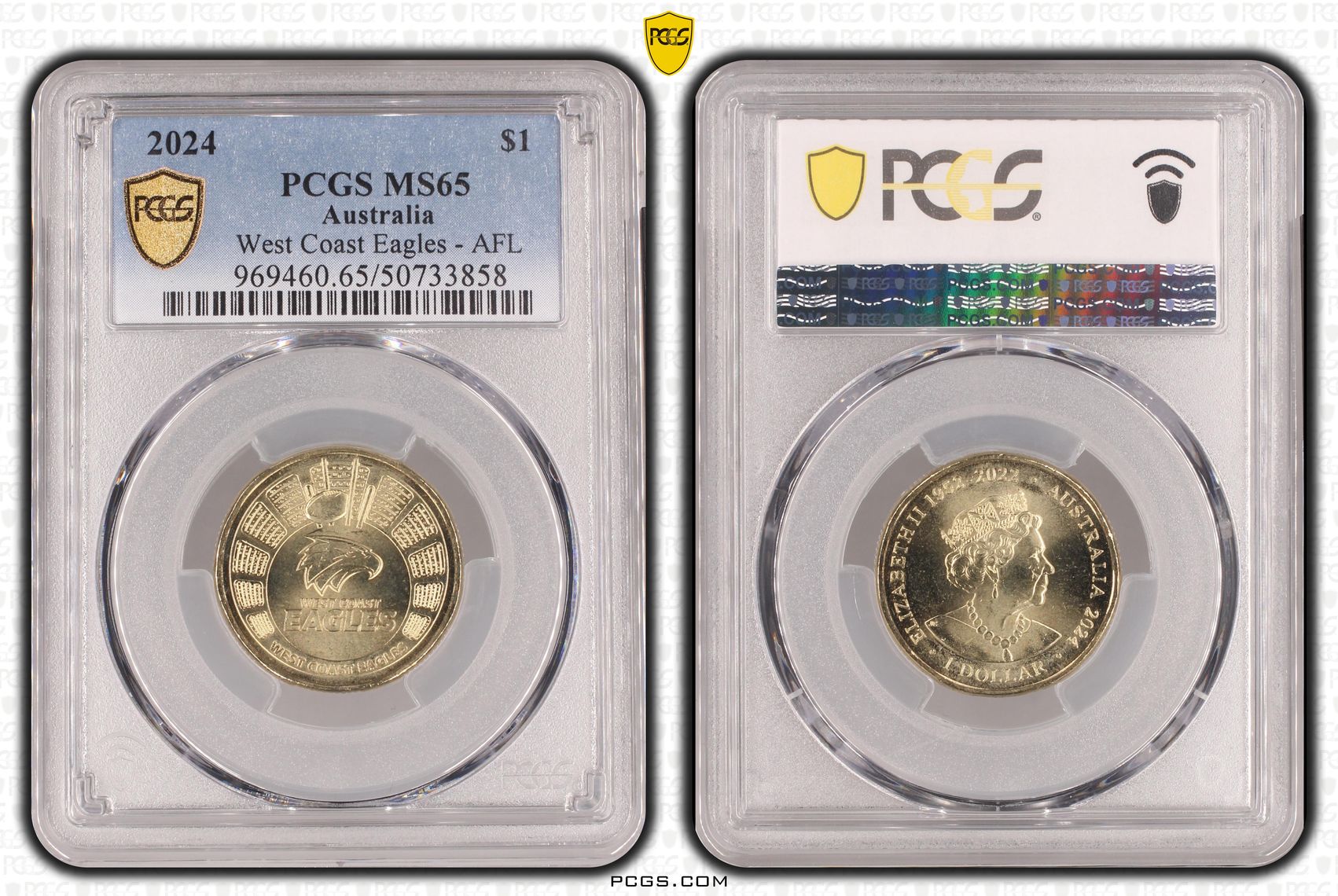 West Coast Eagles - AFL, One Dollar, 2024, PCGS MS65
