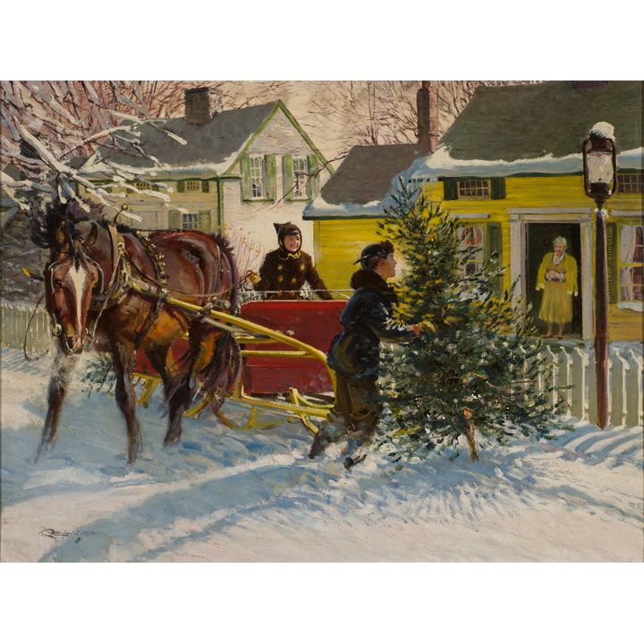 Robert Lougheed (1910-1982), Christmas in Connecticut