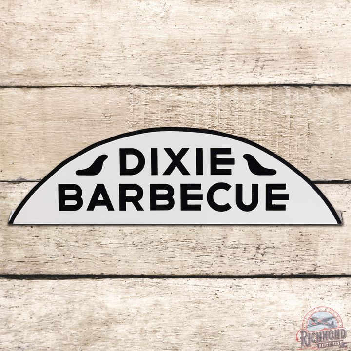 Dixie Barbecue Die Cut SS Porcelain Counter Top Sign