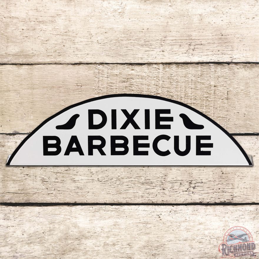 Dixie Barbecue Die Cut SS Porcelain Counter Top Sign