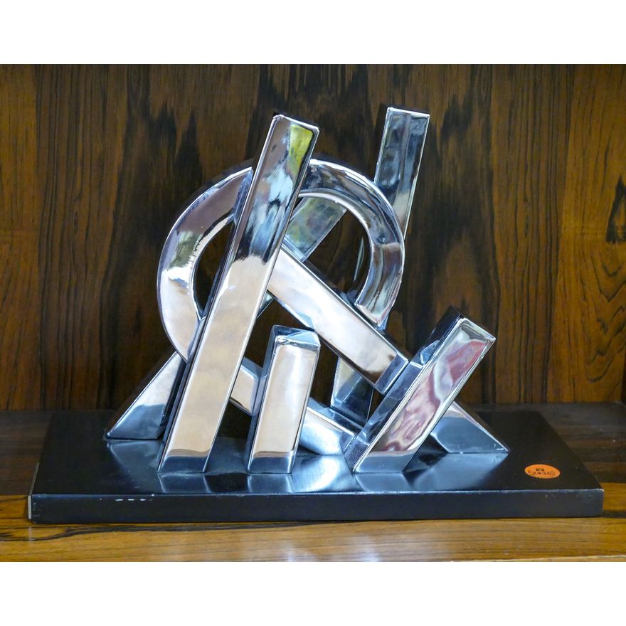 Allan Lobb (WA) Abstract Chrome Table Sculpture 8''x12''