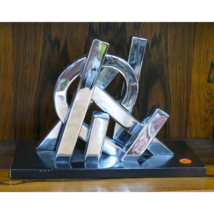 Allan Lobb (WA) Abstract Chrome Table Sculpture 8''x12''