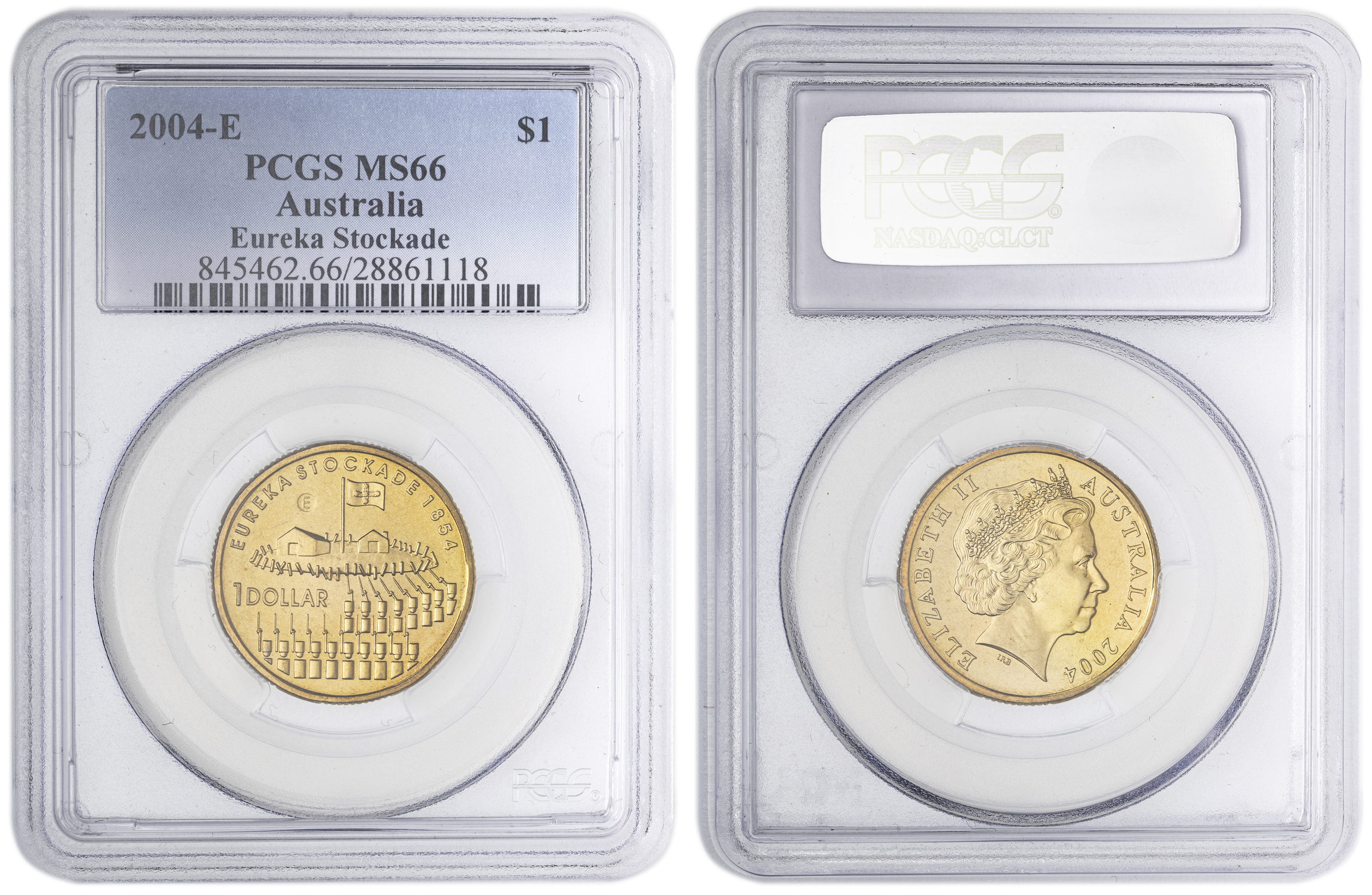 Eureka Stockade , One Dollar, 2004-E, PCGS MS66