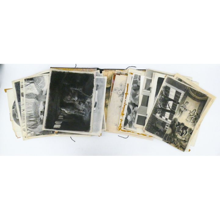 Portfolio 50pc Early Oregon Artist Charcoal Drawings 19''x25'' Approx.