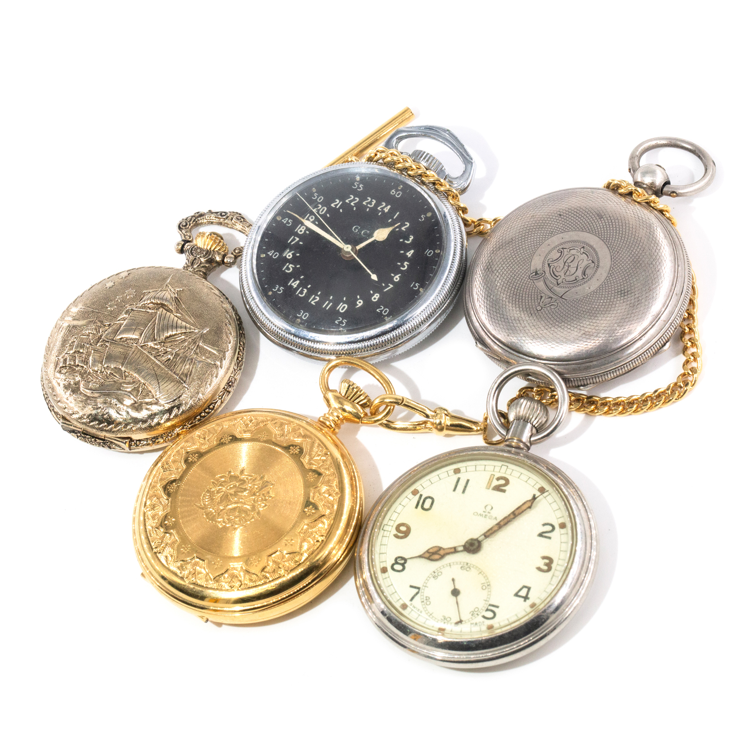 Assorted Pocket Watches, Various Date Origins