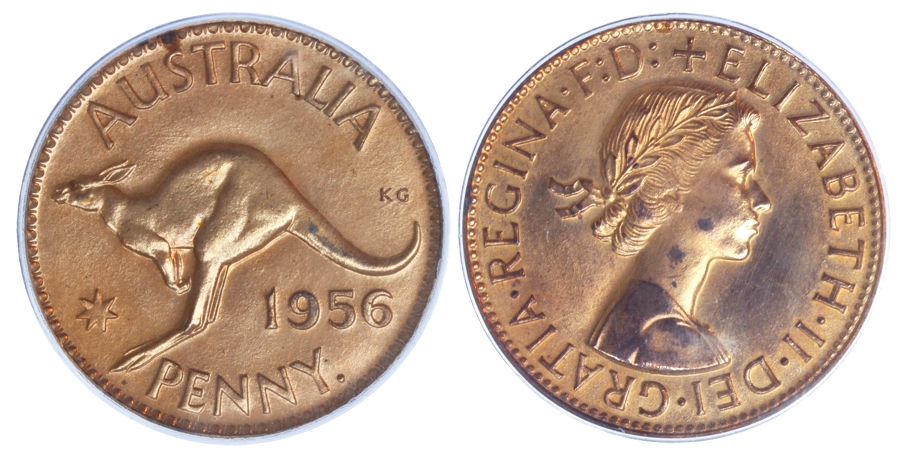 1956 Perth Proof Penny