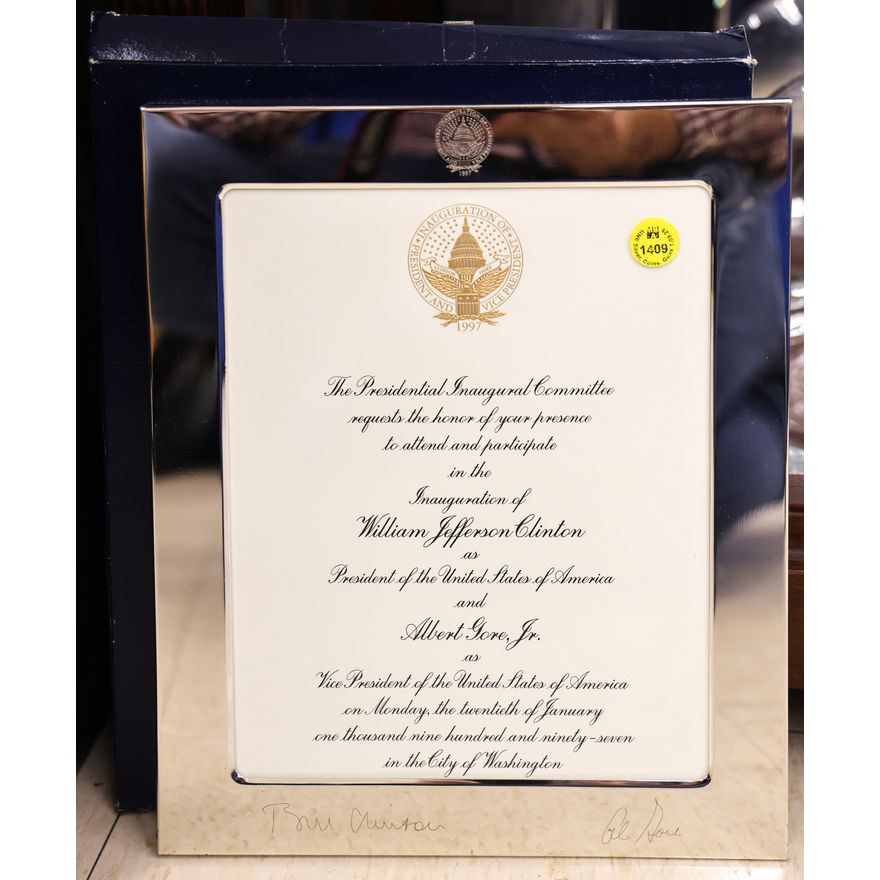 Bill Clinton Inauguration Invitation Framed 12''x10''
