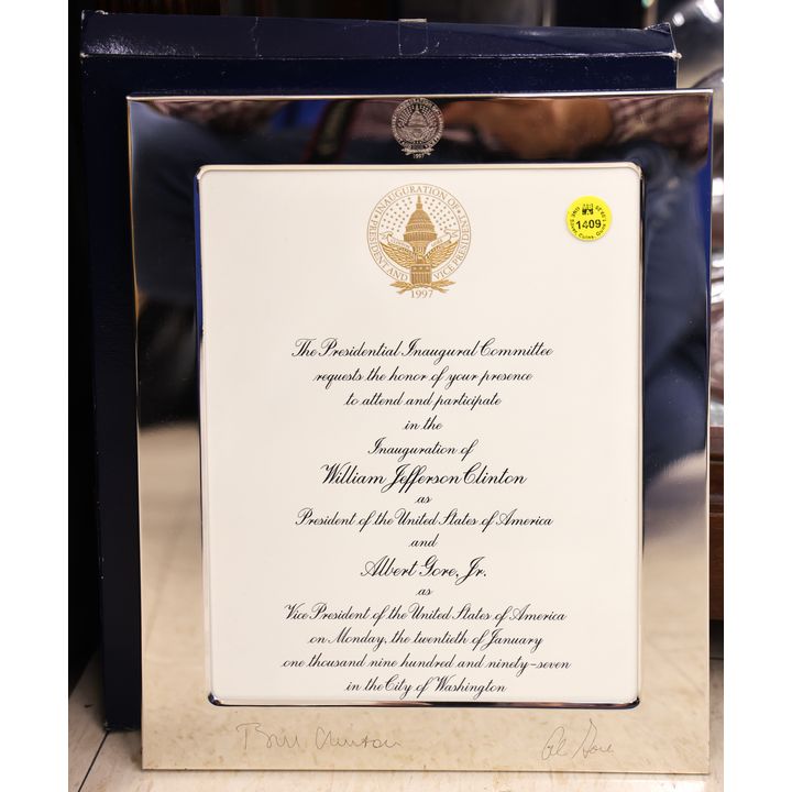 Bill Clinton Inauguration Invitation Framed 12''x10''