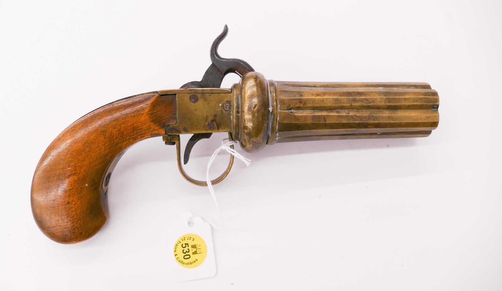 Antique Brass Revolver