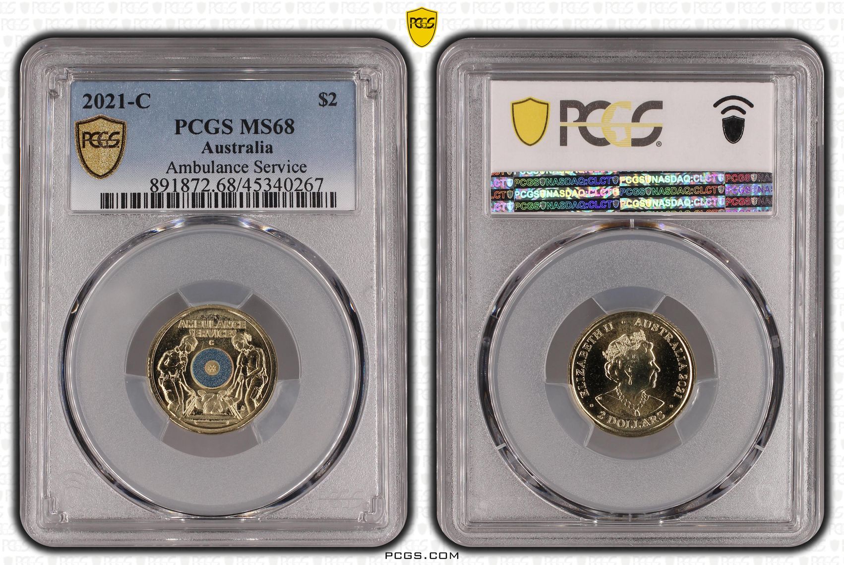 Ambulance Service - Colorized, Two Dollar, 2021-C, PCGS MS68