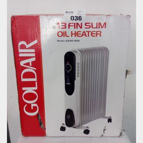 GOLDAIR GSOR-1300 13 FIN OIL HEATER - WHITE (1300W)