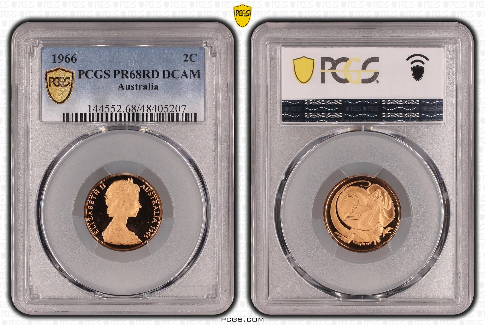 Elizabeth II, Two Cent, 1966, PCGS PR68DCAM