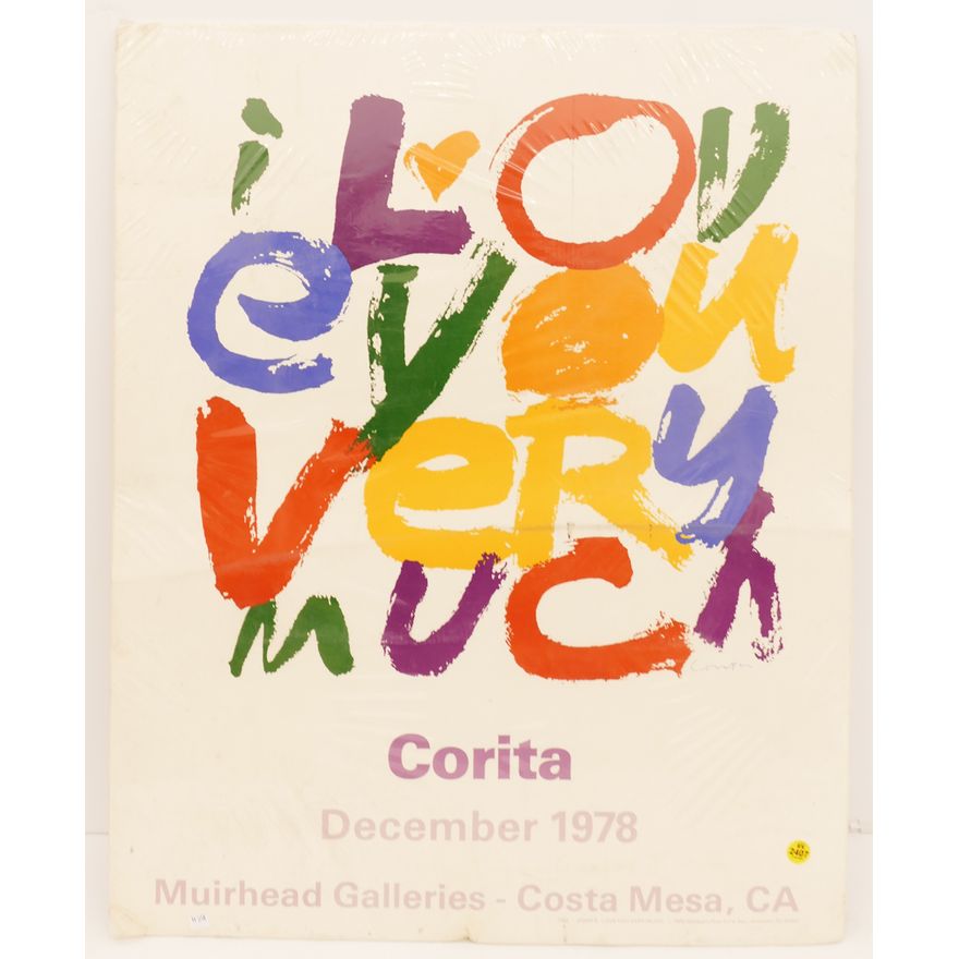 Sister Corita Kent 1978 Exhibition Poster- some damage- 29x23''