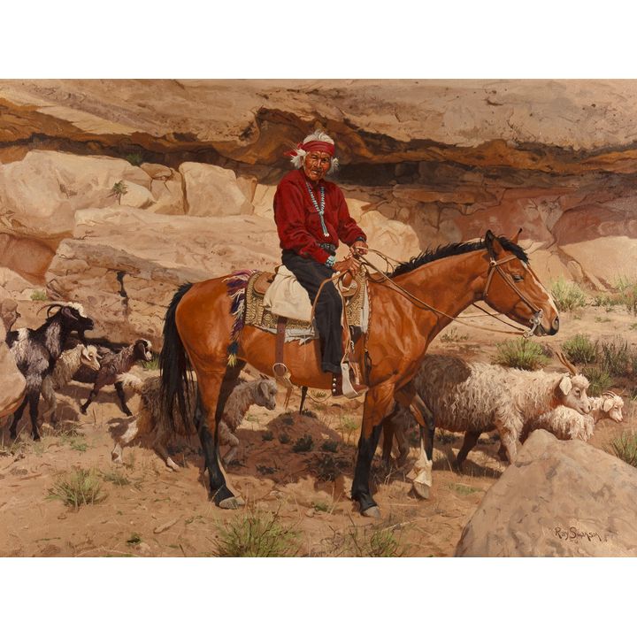 Ray Swanson (1937-2004), Shonto Goat Herder, 1999