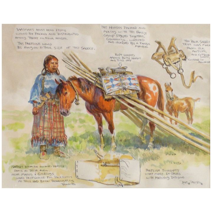 Dave Powell (1954- ), Sketchbook Page-Horse Gear