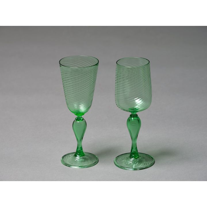 Benjamin Edols and Kathy Elliott ‘Pair of Venetian style goblets’