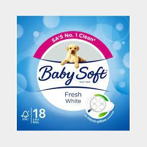 BabySoft White 2 Ply - Pack of 18-51460/2443 B8 (S5)