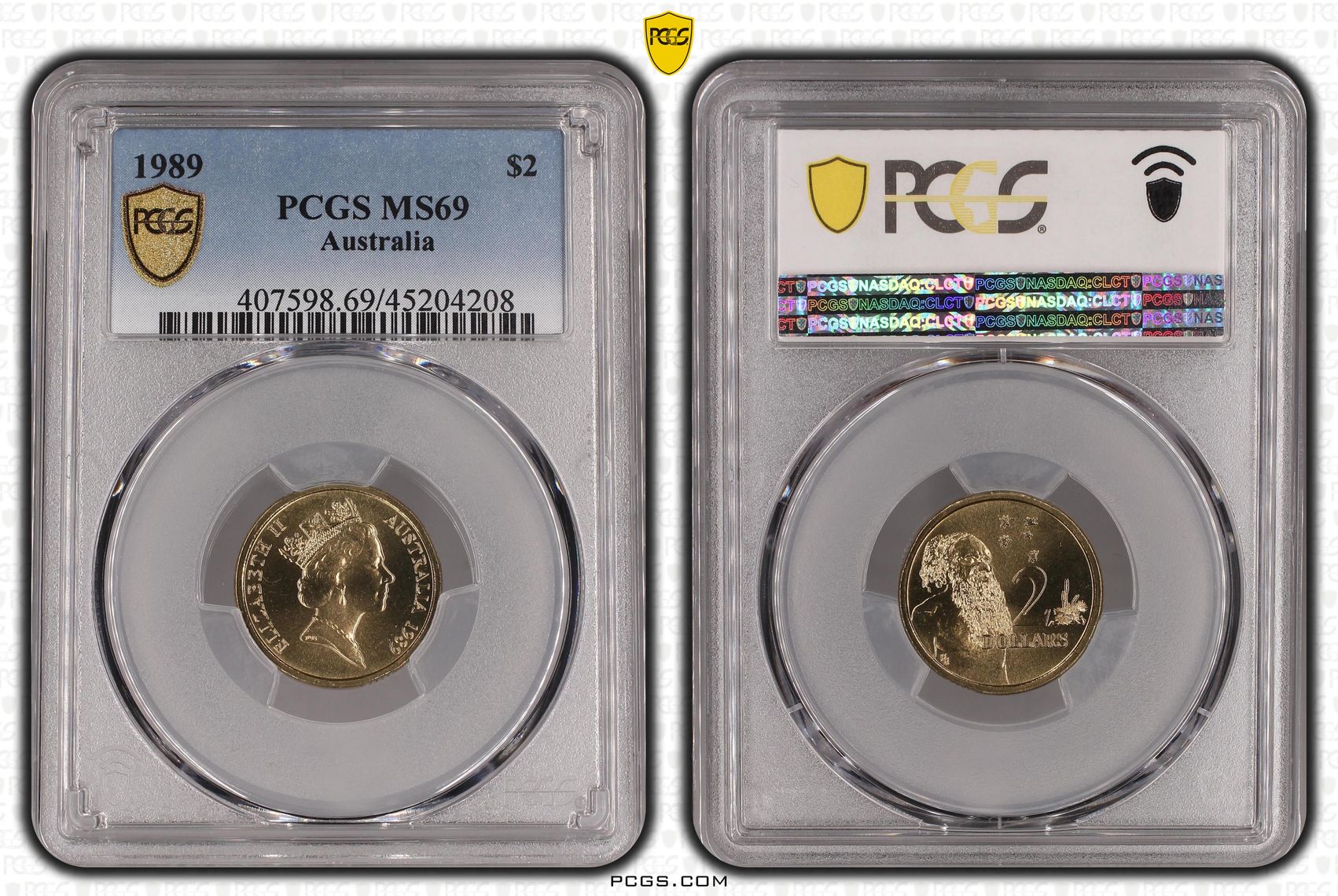 1989 Australia Two Dollar, $2 PCGS - MS69 POP 2/0 -208
