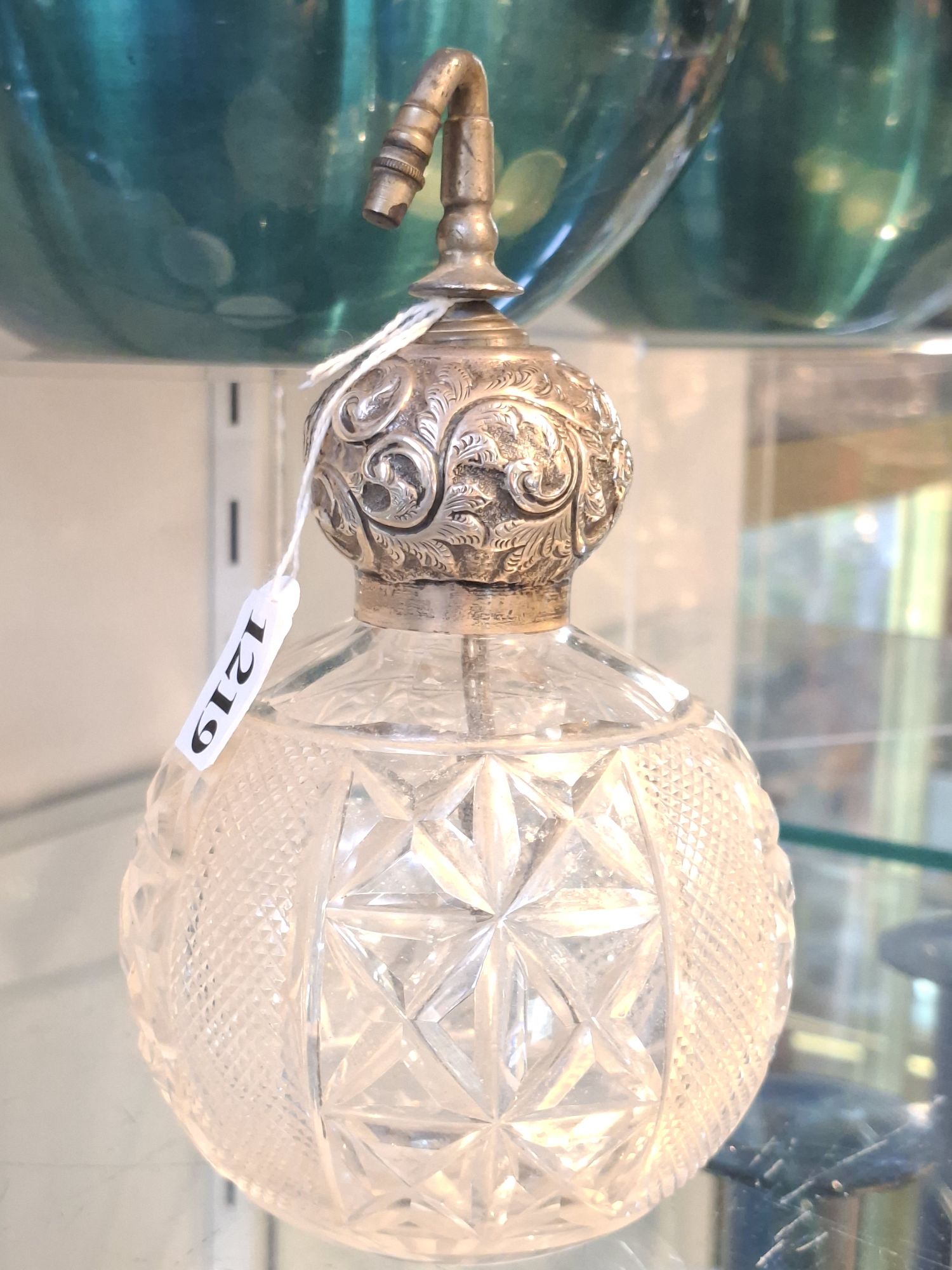 Edwardian Crystal Perfume Bottle Atomiser