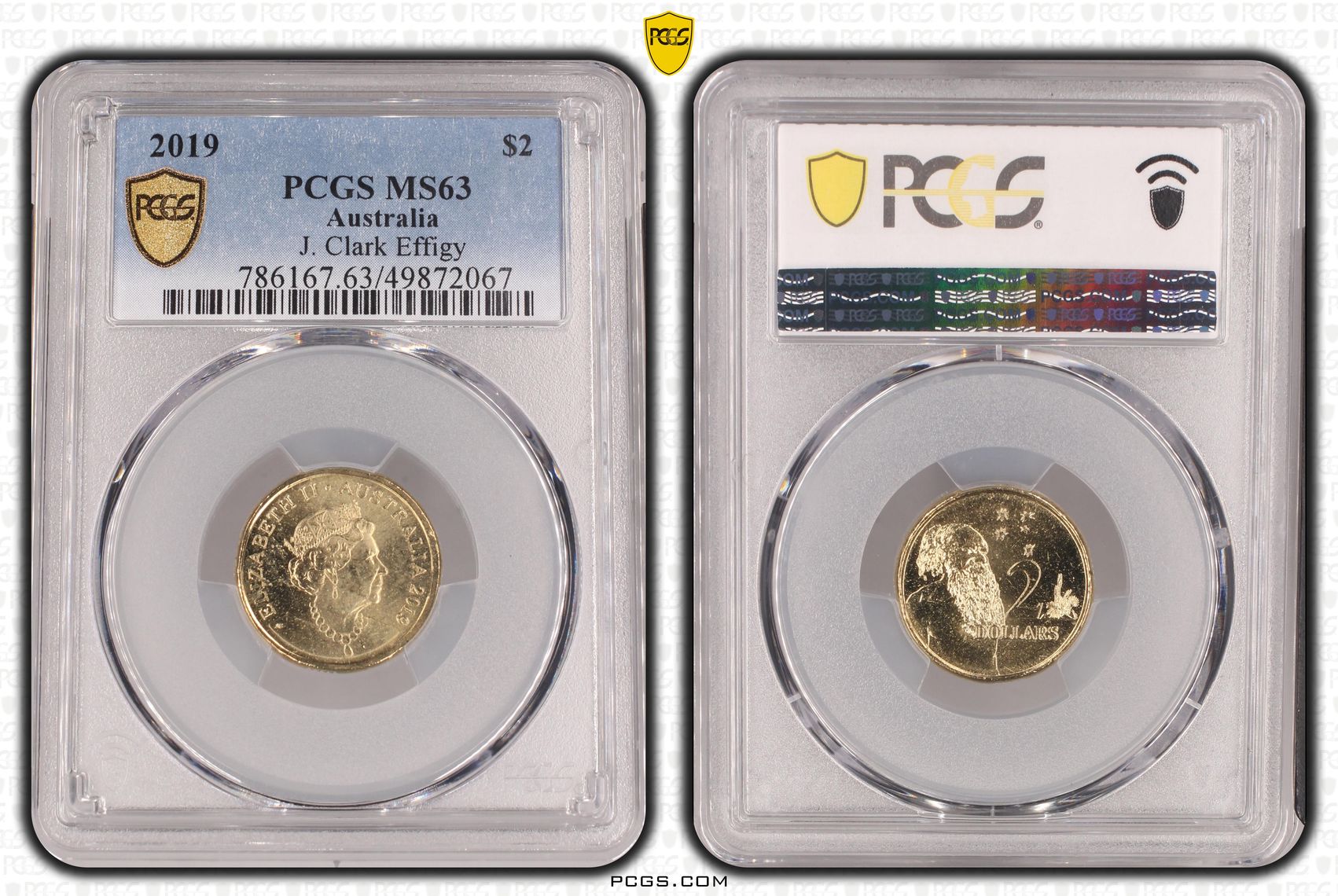 J. Clark Effigy , Two Dollar, 2019, PCGS MS63