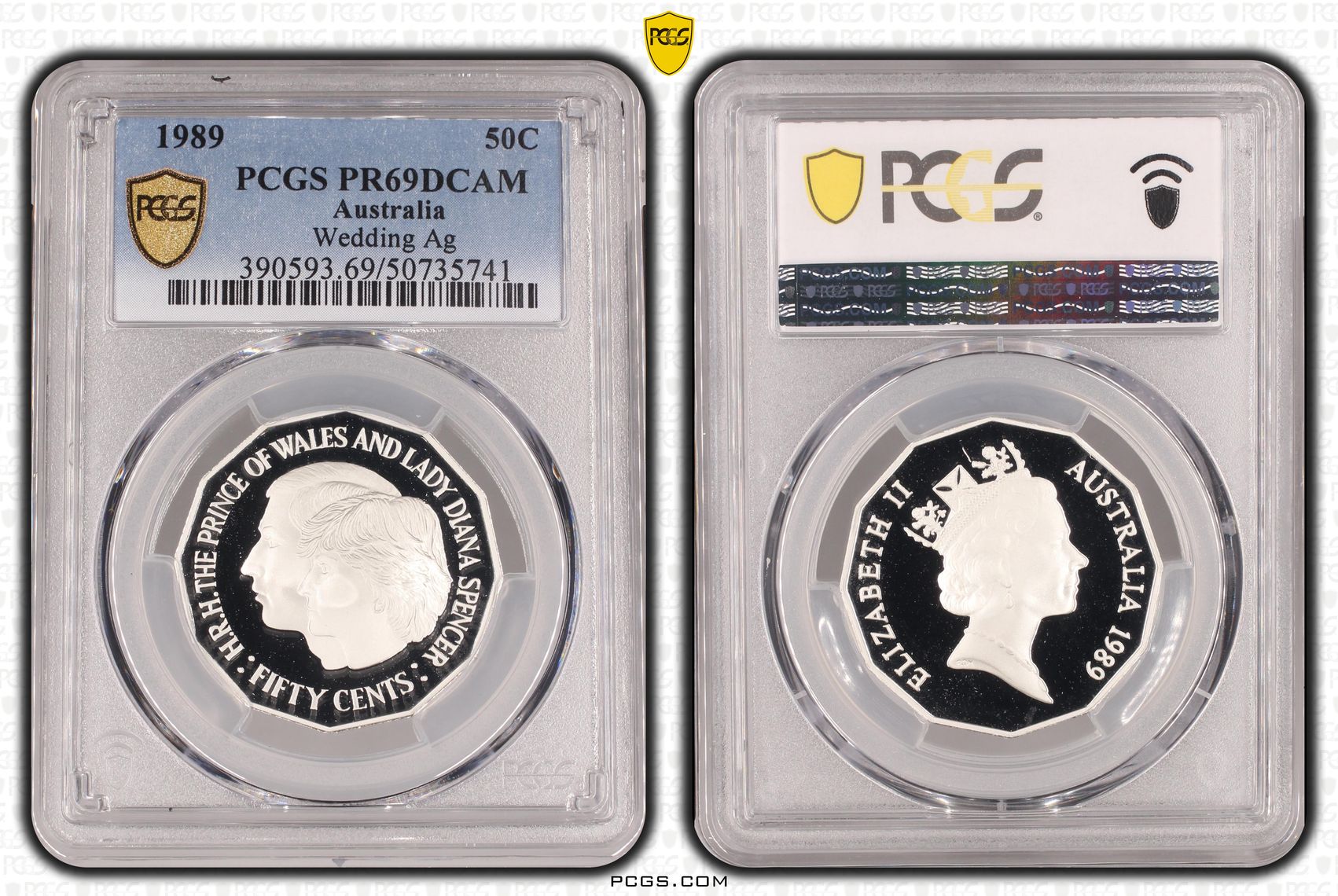 Wedding Ag , Fifty Cent, 1989, PCGS PR69DCAM