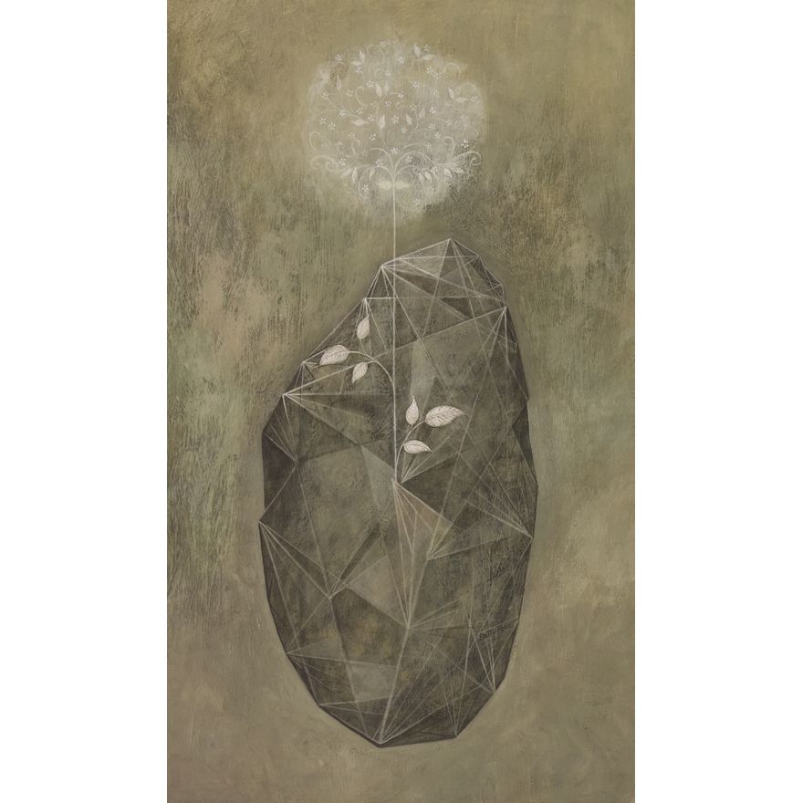 Betty Frost ''Flowering Stone'' Mixed Media