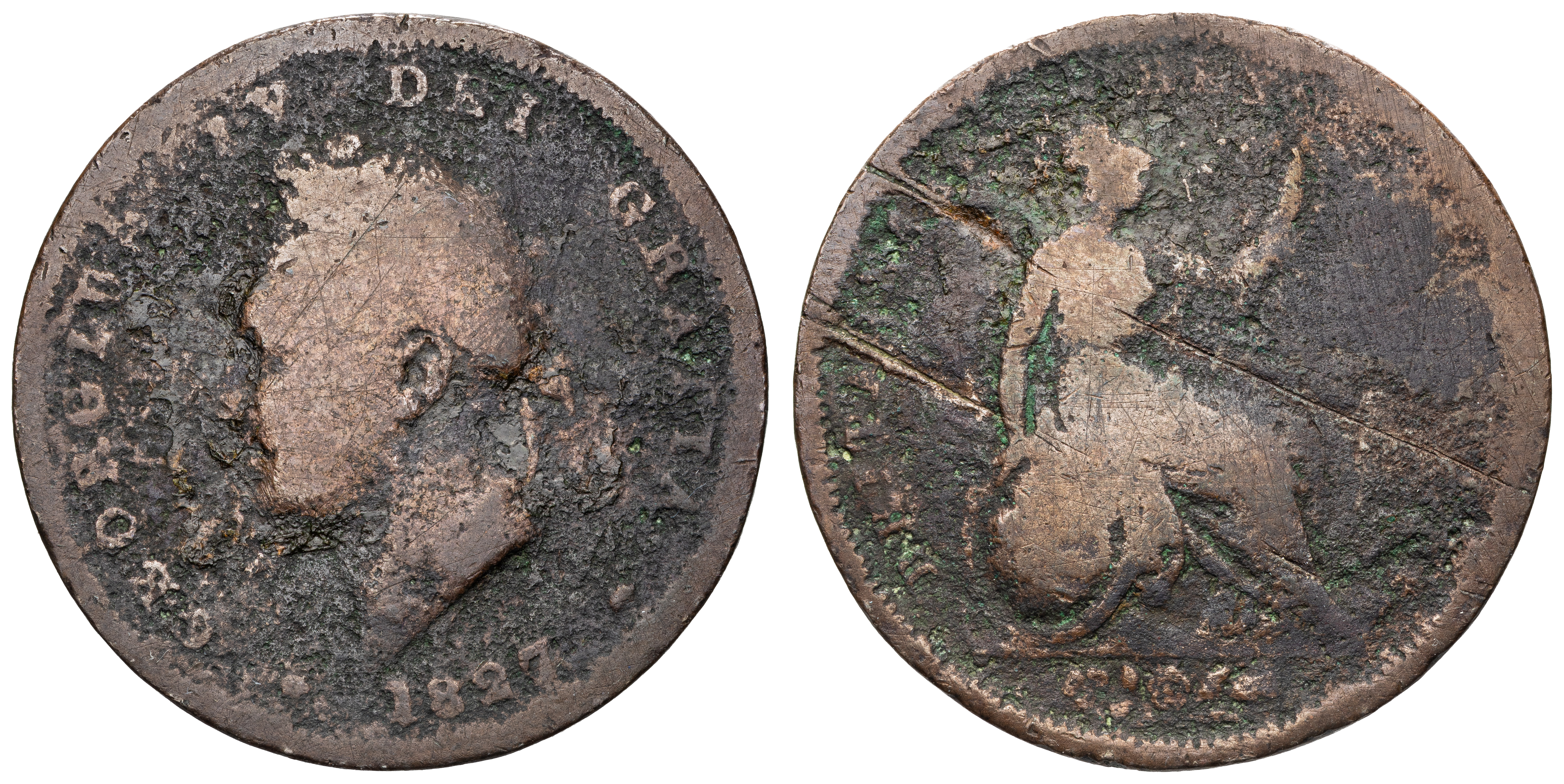 Great Britain, George IV, Penny, 1827, G