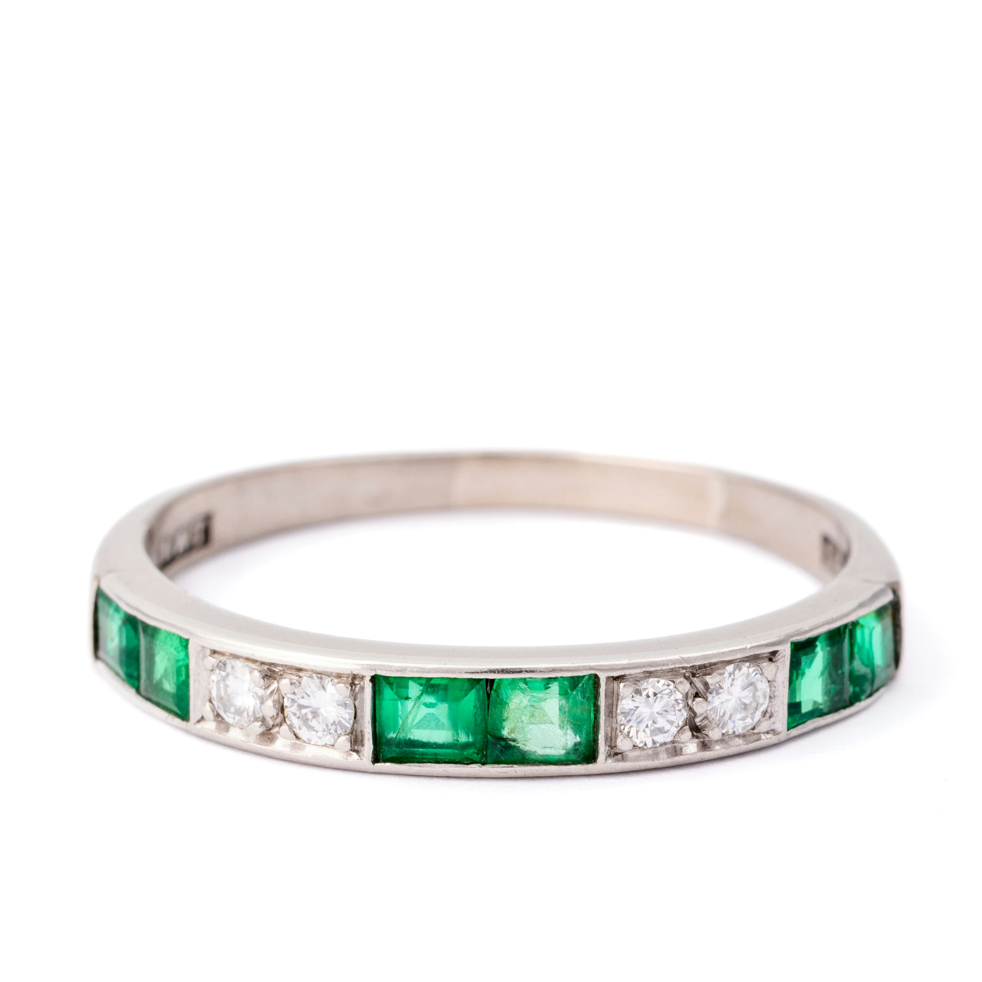 Vintage Emerald & Diamond Ring 18ct Gold,