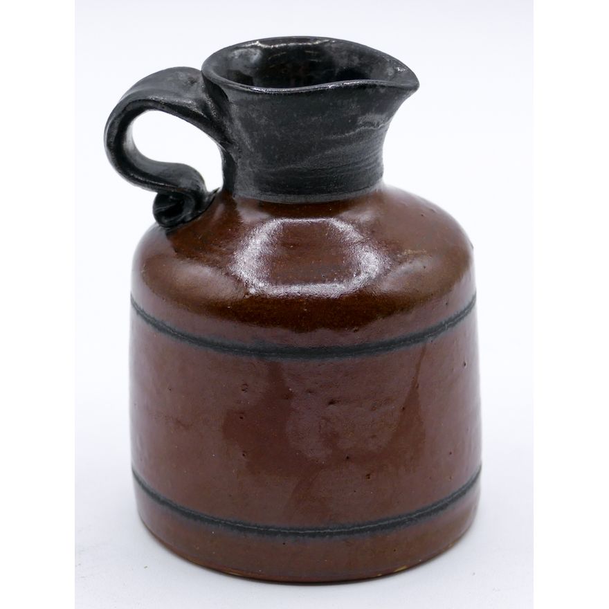 Louis Mideke Small Brown Pottery Pitcher 4''