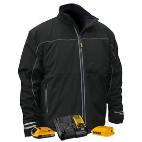 DEWALT DCHJ072D1 LIGHTWEIGHT HEATED SOFT SHELL WORK JACKET KITTED